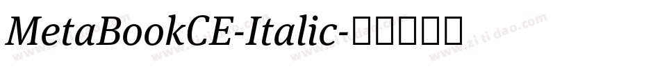 MetaBookCE-Italic字体转换