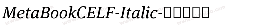 MetaBookCELF-Italic字体转换