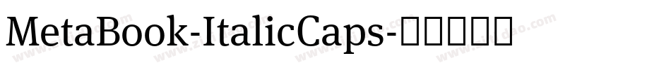 MetaBook-ItalicCaps字体转换