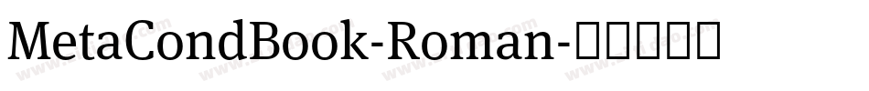MetaCondBook-Roman字体转换
