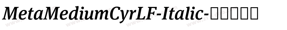 MetaMediumCyrLF-Italic字体转换