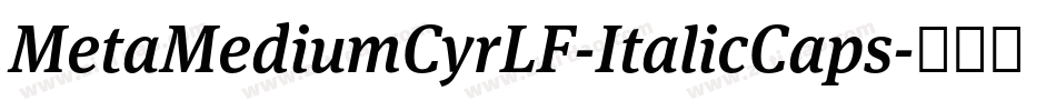 MetaMediumCyrLF-ItalicCaps字体转换