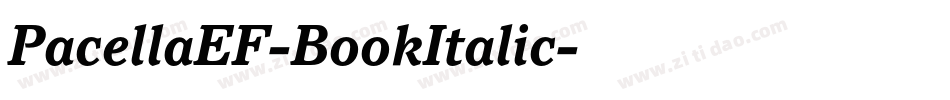 PacellaEF-BookItalic字体转换