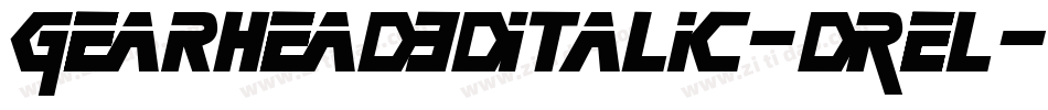 Gearhead3DItalic-dRel字体转换