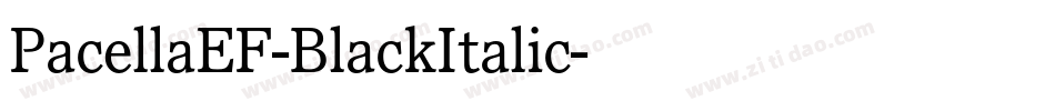 PacellaEF-BlackItalic字体转换