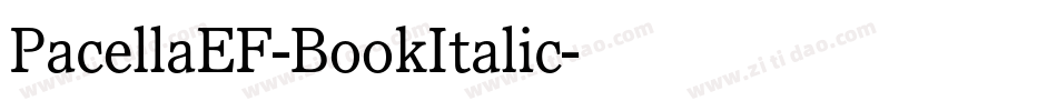 PacellaEF-BookItalic字体转换
