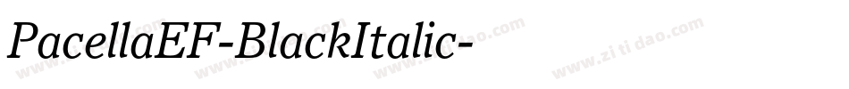 PacellaEF-BlackItalic字体转换