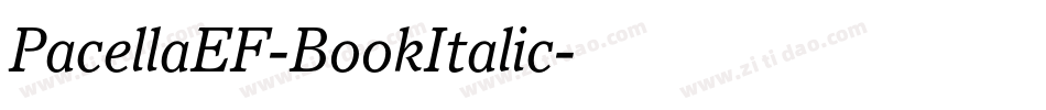 PacellaEF-BookItalic字体转换