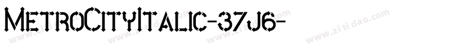 MetroCityItalic-37j6字体转换