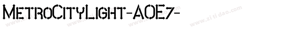 MetroCityLight-AOE7字体转换