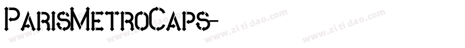 ParisMetroCaps字体转换