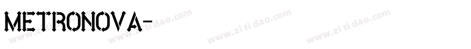 metronova字体转换