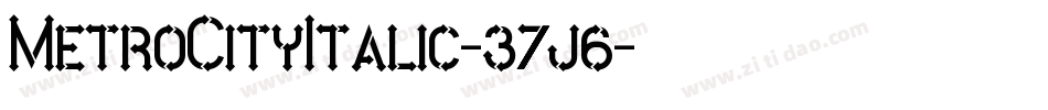 MetroCityItalic-37j6字体转换
