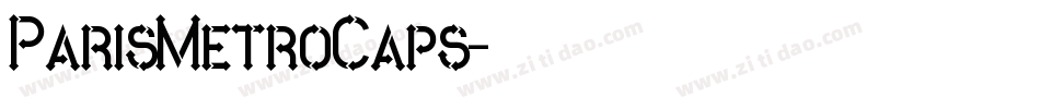 ParisMetroCaps字体转换