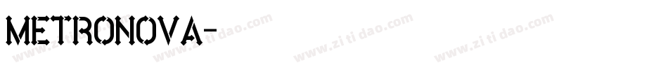 metronova字体转换