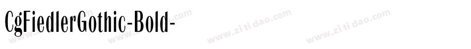 CgFiedlerGothic-Bold字体转换