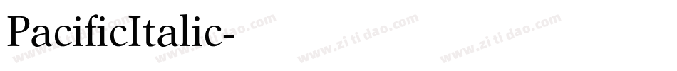 PacificItalic字体转换
