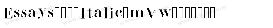Essays1743Italic-mVw9字体转换