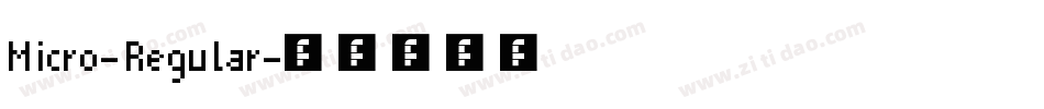 Micro-Regular字体转换