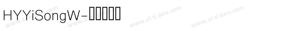 HYYiSongW字体转换