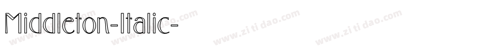 Middleton-Italic字体转换
