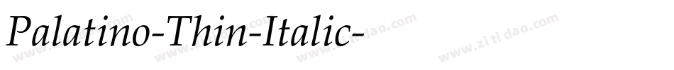 Palatino-Thin-Italic字体转换
