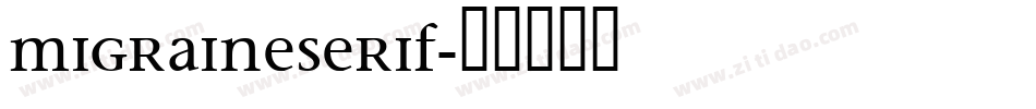MigraineSerif字体转换