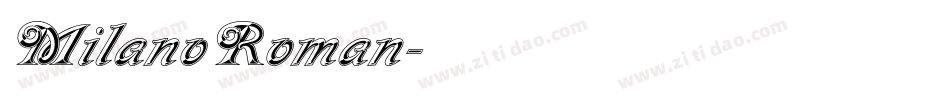 MilanoRoman字体转换