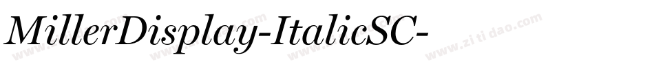 MillerDisplay-ItalicSC字体转换