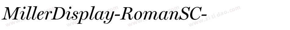 MillerDisplay-RomanSC字体转换
