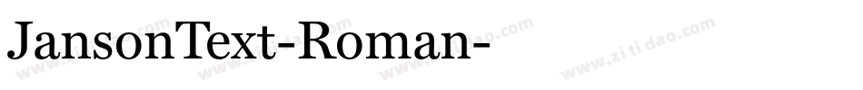 JansonText-Roman字体转换