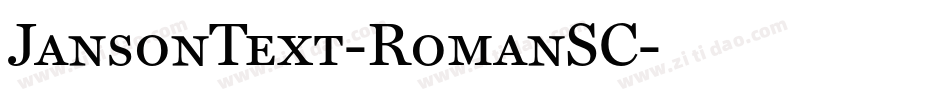 JansonText-RomanSC字体转换