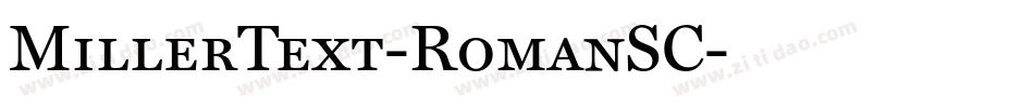 MillerText-RomanSC字体转换