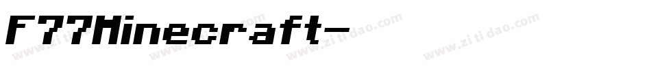F77Minecraft字体转换