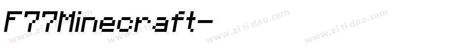 F77Minecraft字体转换