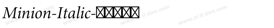 Minion-Italic字体转换