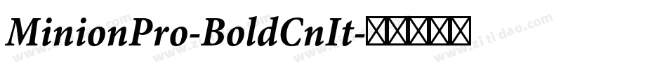 MinionPro-BoldCnIt字体转换