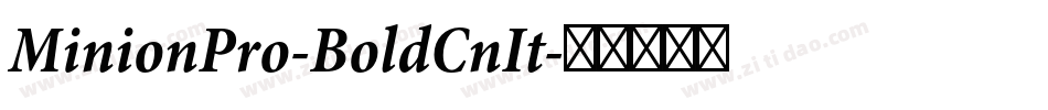 MinionPro-BoldCnIt字体转换