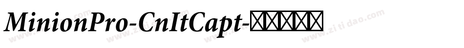 MinionPro-CnItCapt字体转换