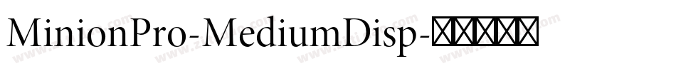 MinionPro-MediumDisp字体转换