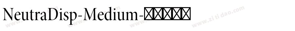 NeutraDisp-Medium字体转换