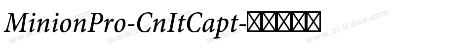 MinionPro-CnItCapt字体转换