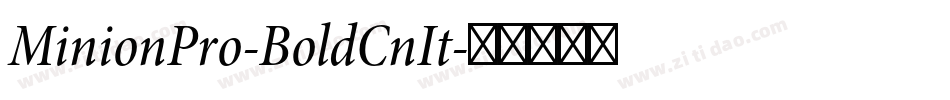 MinionPro-BoldCnIt字体转换