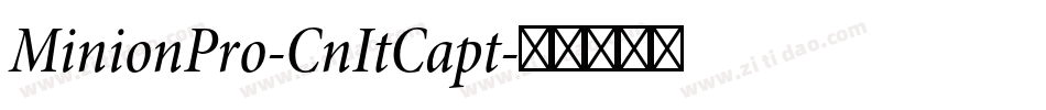 MinionPro-CnItCapt字体转换