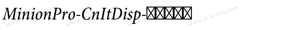 MinionPro-CnItDisp字体转换
