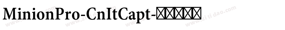 MinionPro-CnItCapt字体转换