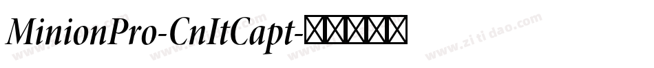 MinionPro-CnItCapt字体转换