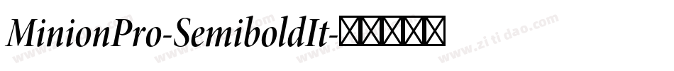 MinionPro-SemiboldIt字体转换