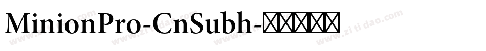 MinionPro-CnSubh字体转换