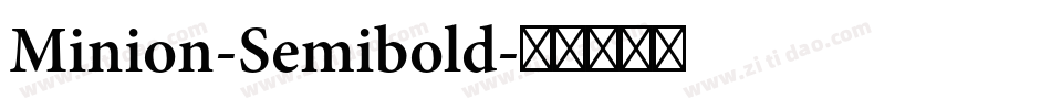Minion-Semibold字体转换